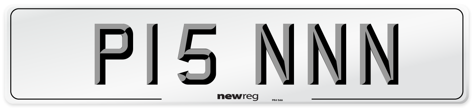 P15 NNN Number Plate from New Reg